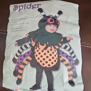 Spider Kids Halloween Costume - Black and Orange